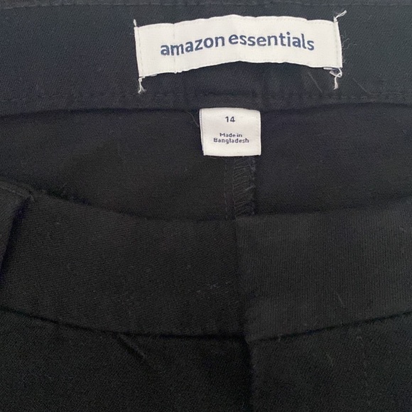 Amazon Essentials Women's Woven Pants NWT Size 14 Black - Picture 4 of 6